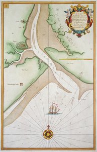 Rye og Winchelsea Castle (blæk på papir) af English School